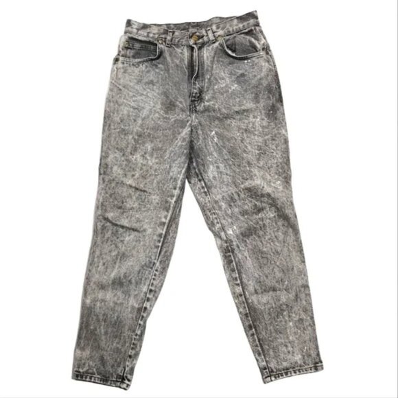 chic Denim - Chic Size 14 Petite Faded Grey Hi Rise Vintage Jeans Tapered Fit